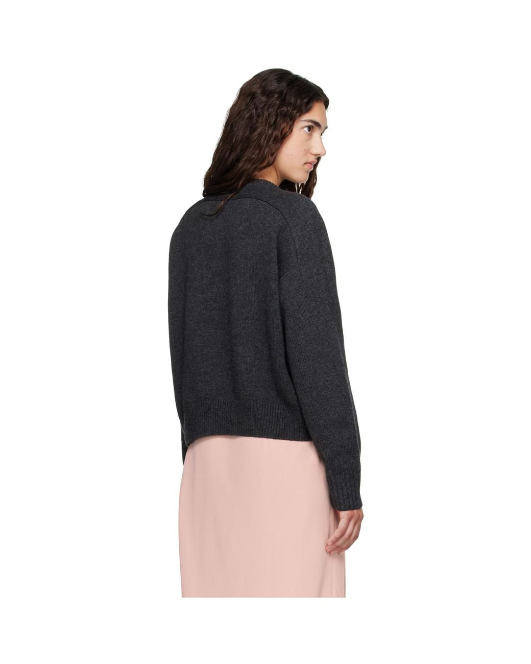 Loulou de Saison Black Breha Wool Cashmere Blend Sweater