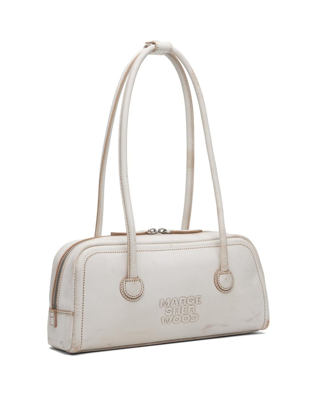 MARGE SHERWOOD Gray Soft Boston Ew Bag