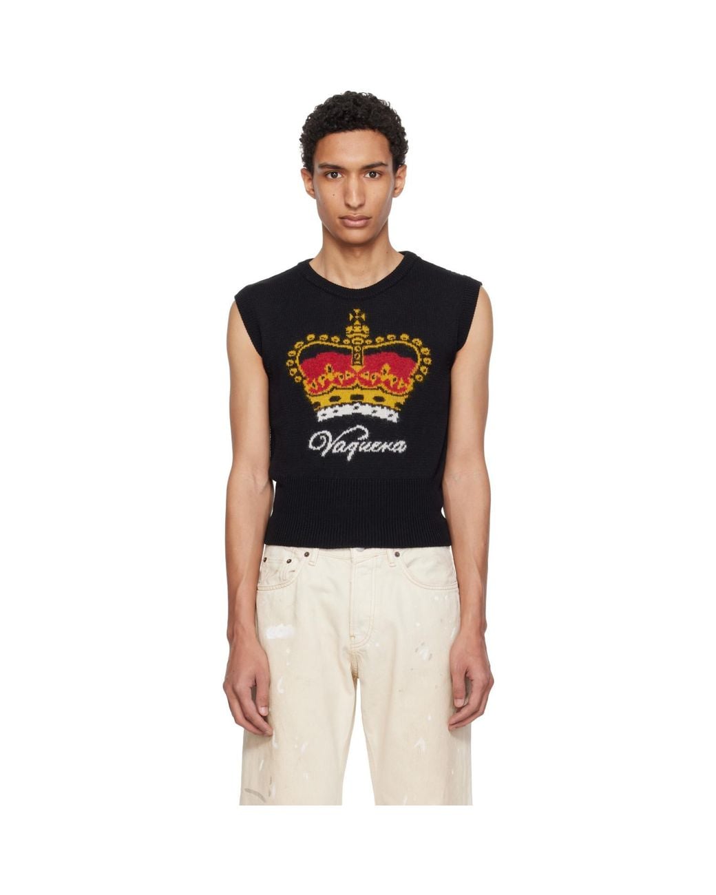 VAQUERA Black Crown Vest for men