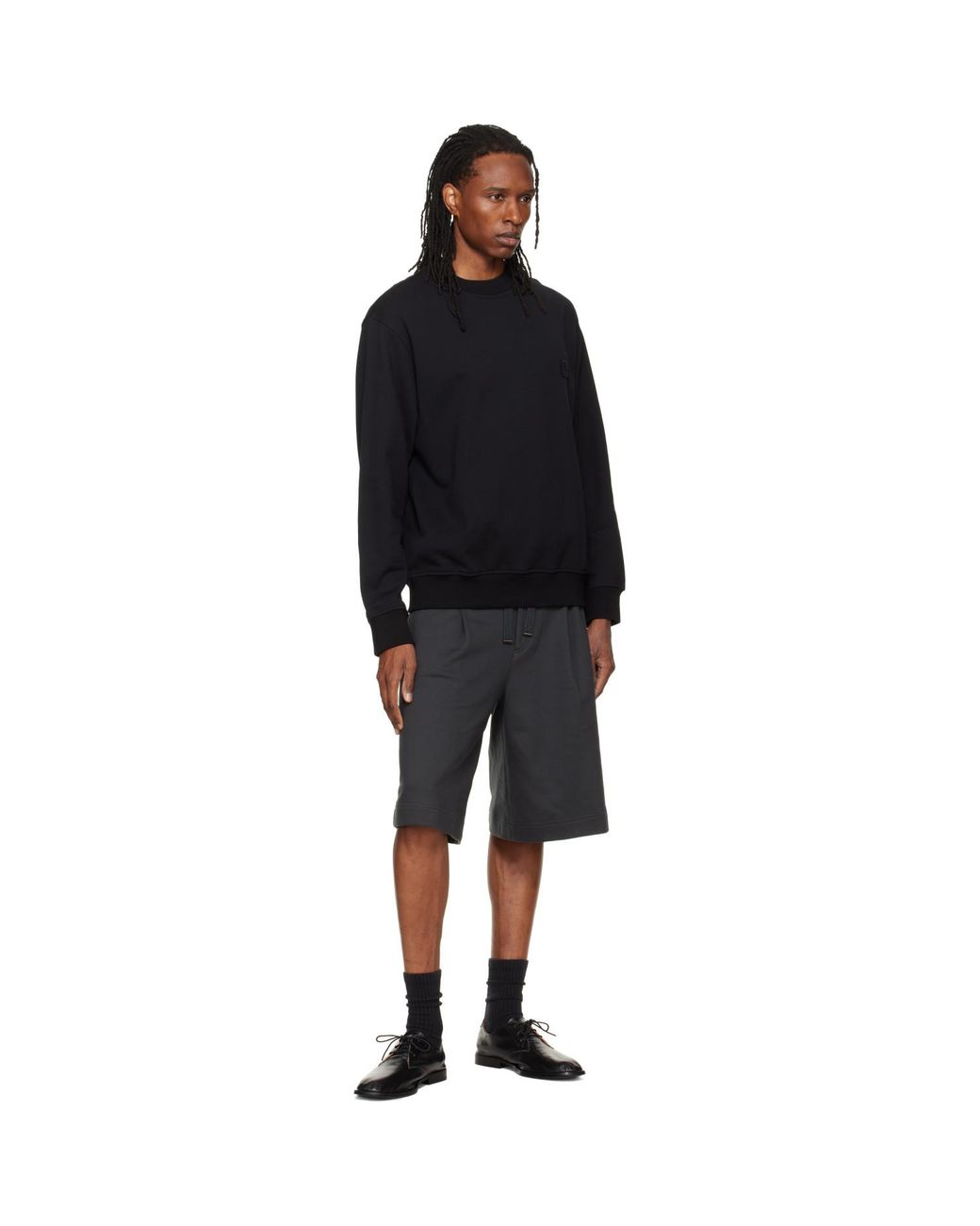 Wooyoungmi Black Logo Patch Sweatshirt for men