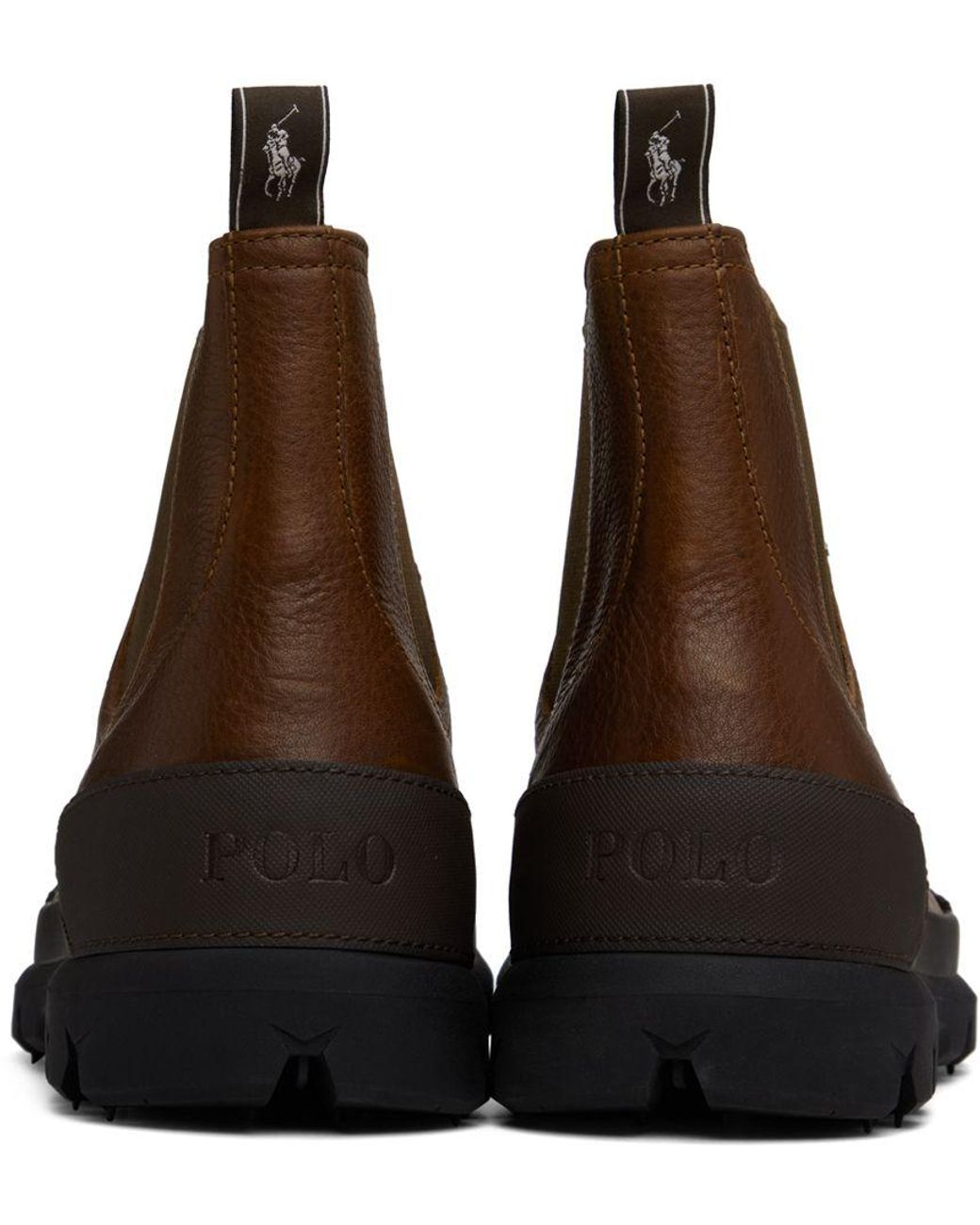 Polo Ralph Lauren Oslo Chelsea Boots in Brown for Men | Lyst