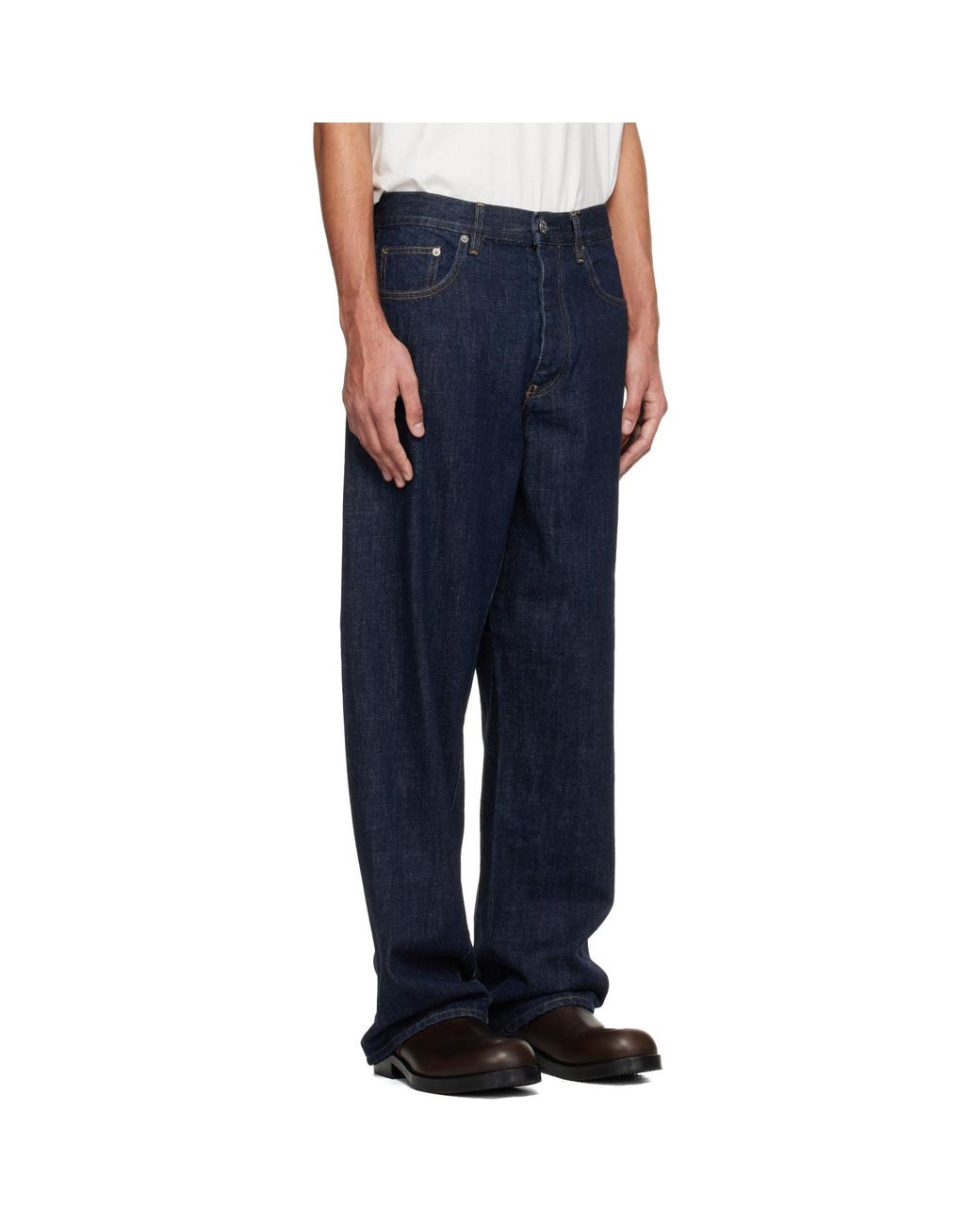 sunflower Blue Wide Twist Jeans for men