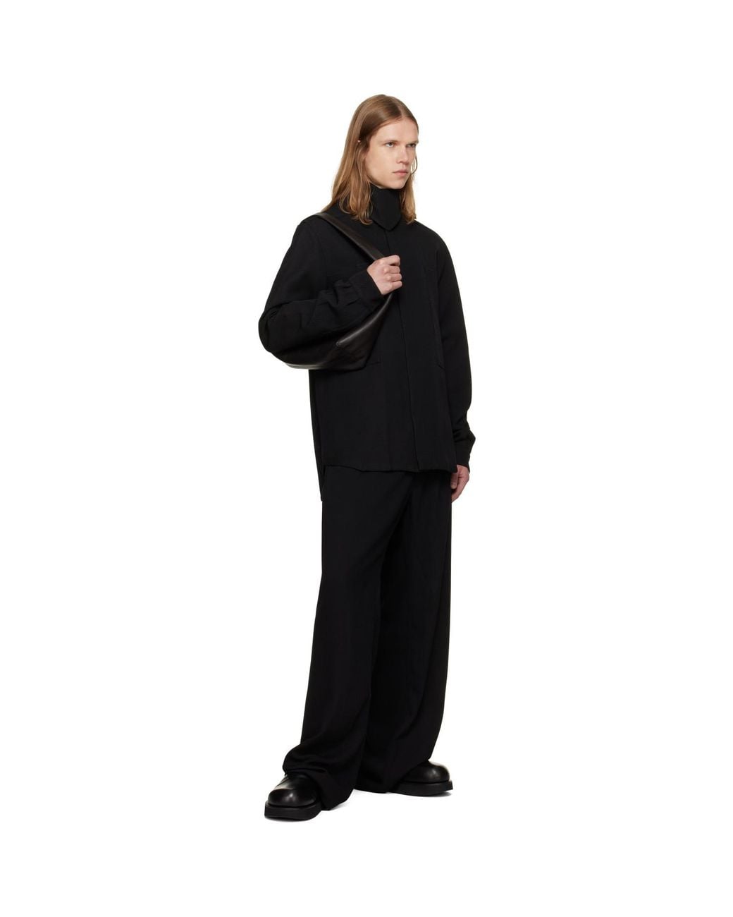 Rick Owens Black Tower Outershirt Jacket for men