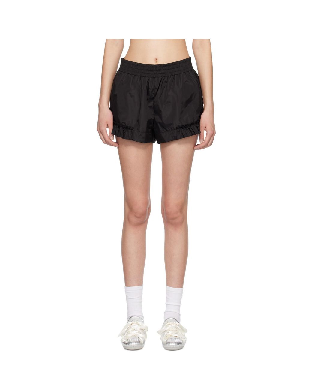 Simone Rocha Black Frill Track Shorts