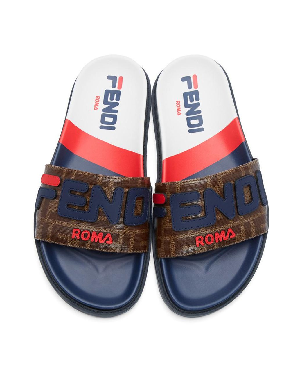 fendi slides multicolor