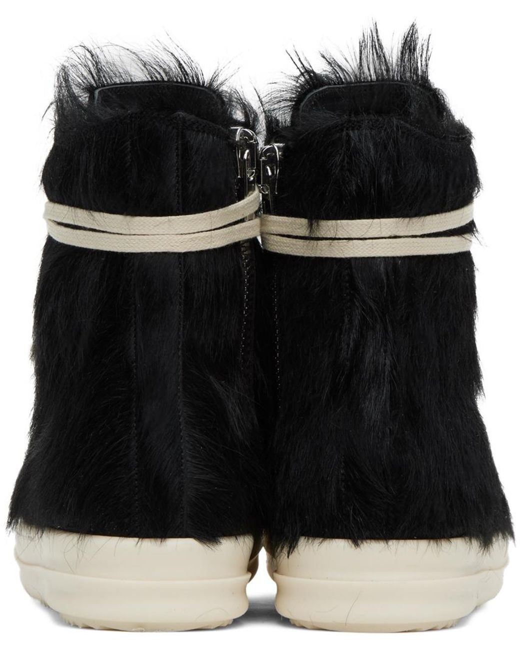 RICK OWENS Barre ヴィンテージ ファー スニーカー Rick Owens ファー スニーカー ブラック | Lyst