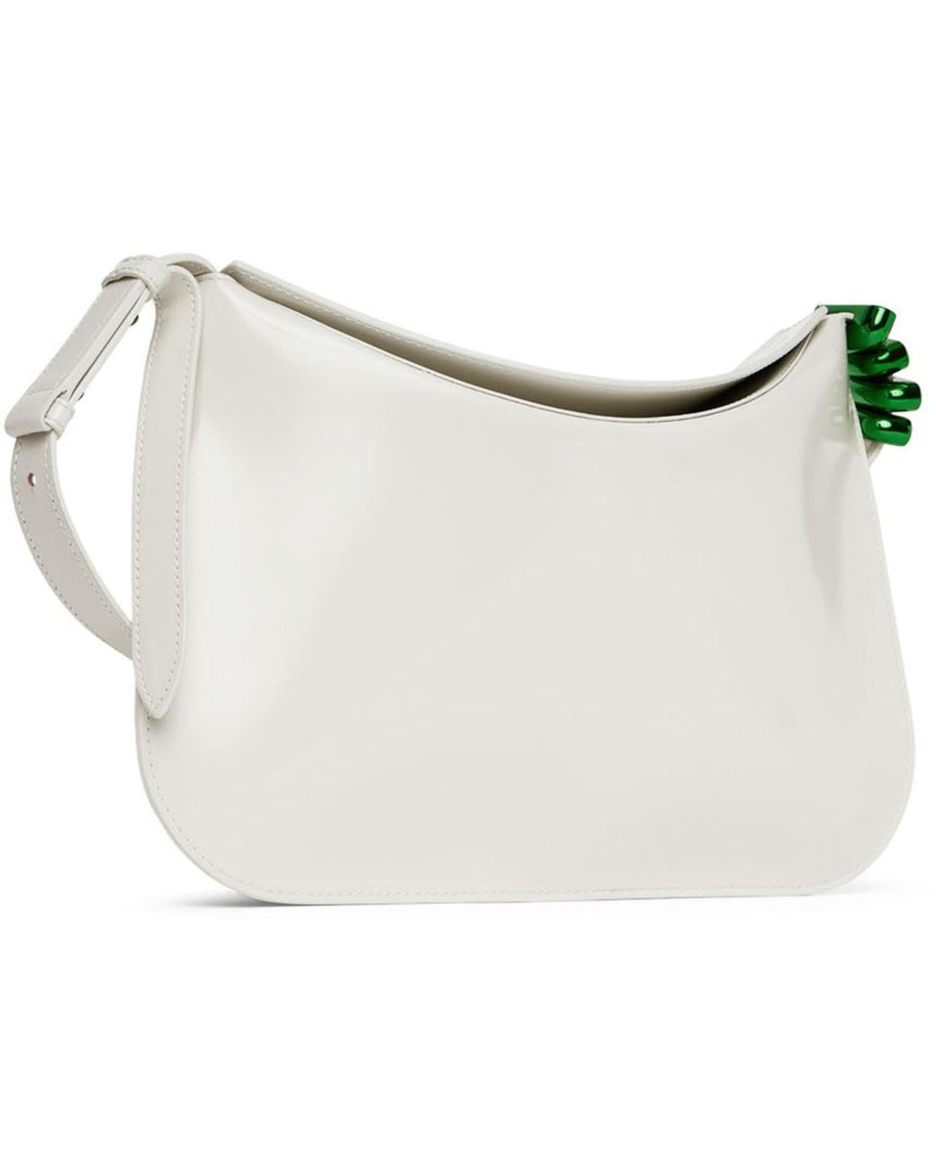 Bottega Veneta White Flap Shoulder Bag