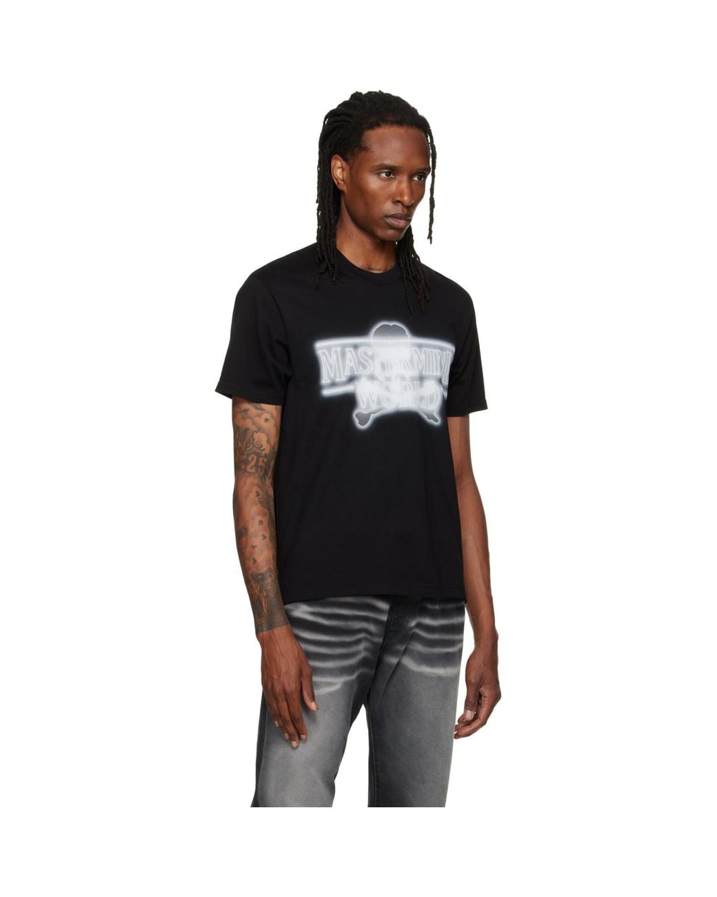 MASTERMIND WORLD Black Neon Logo/T-Shirt for men