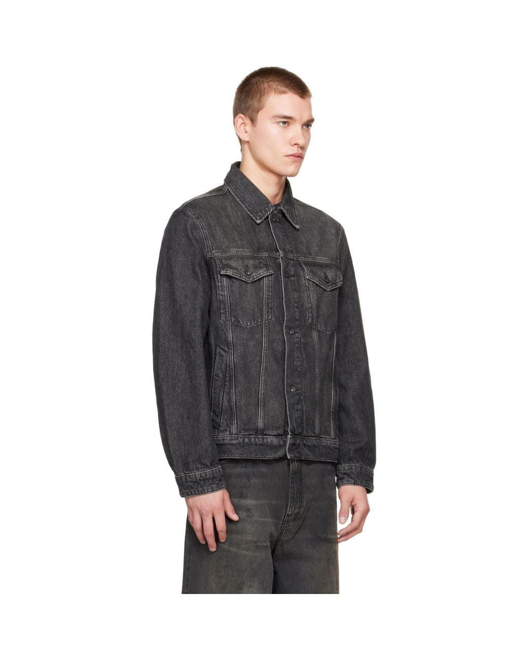 Rag & Bone Gray Rb 3 Trucker Denim Jacket for men