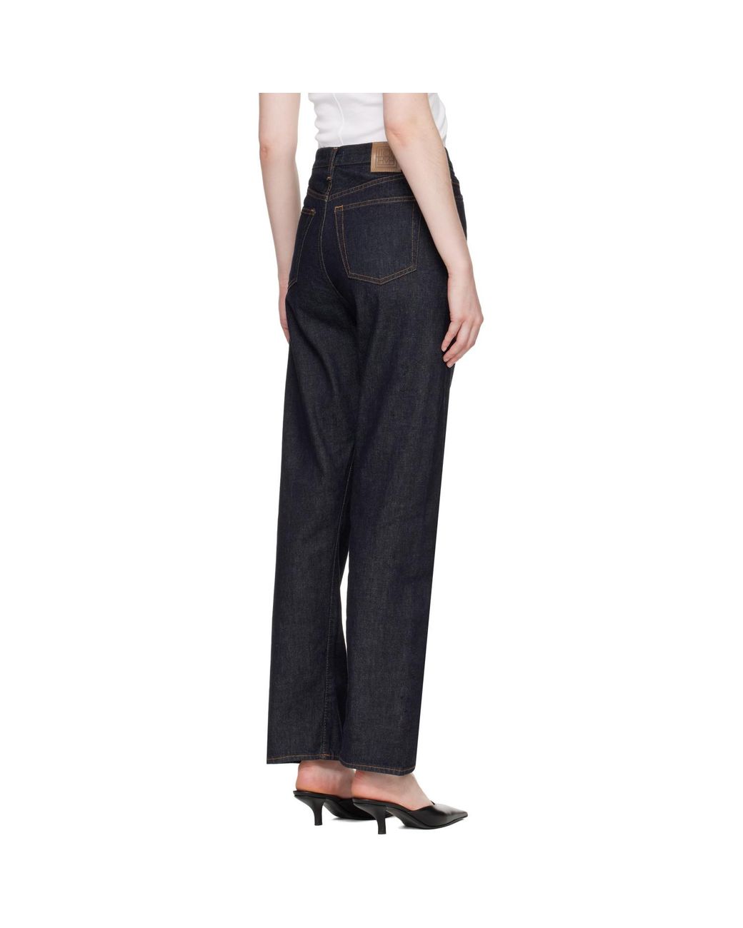 Totême Blue Twisted Seam Full Length Jeans