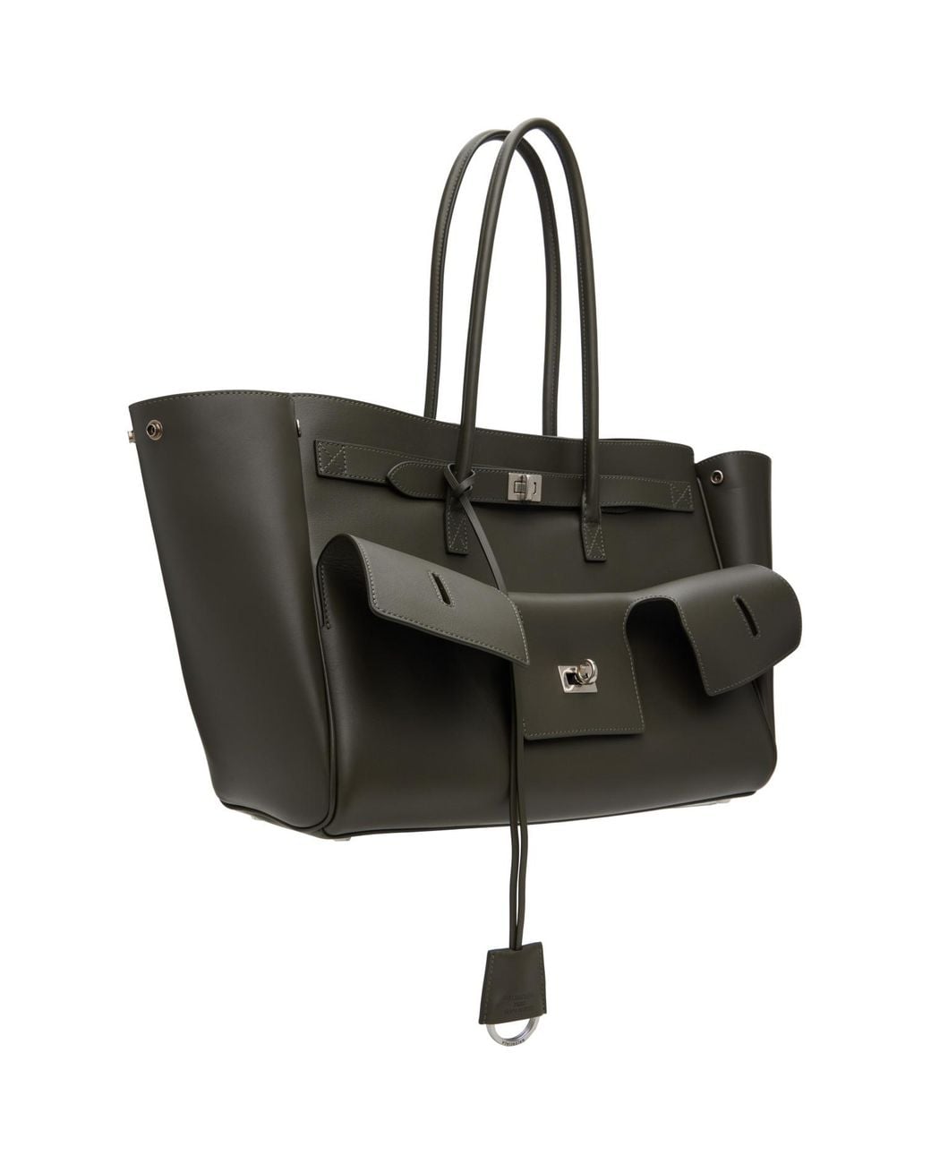Balenciaga Black Khaki Bel Air M Carry All Bag