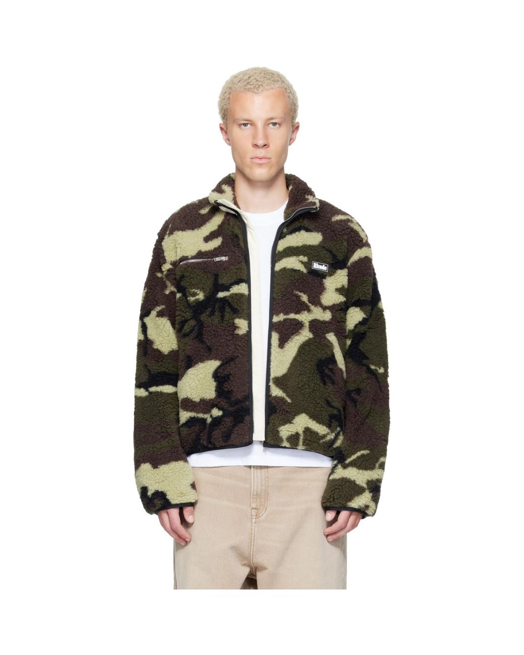 Rhude Black Parilla Camouflage Jacket for men