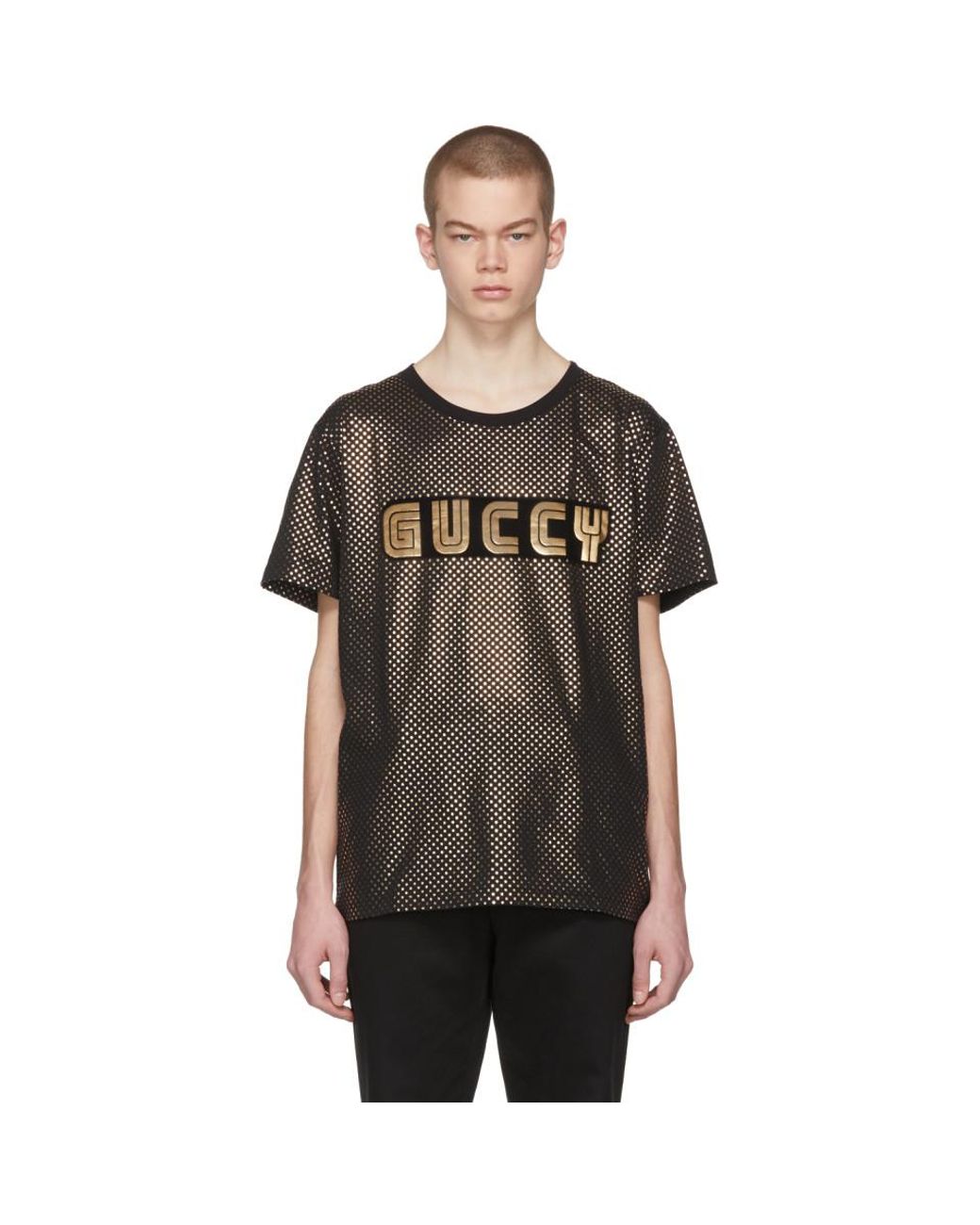 Gucci Black Sega Guccy T-shirt for Men | Lyst