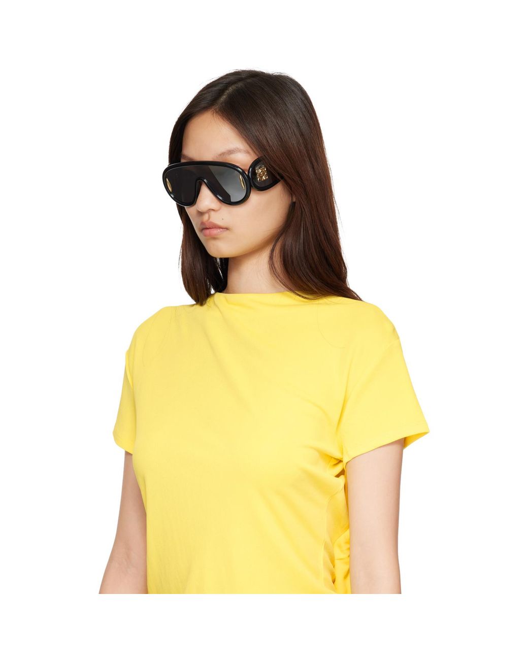 Loewe Gray Wave Mask Sunglasses