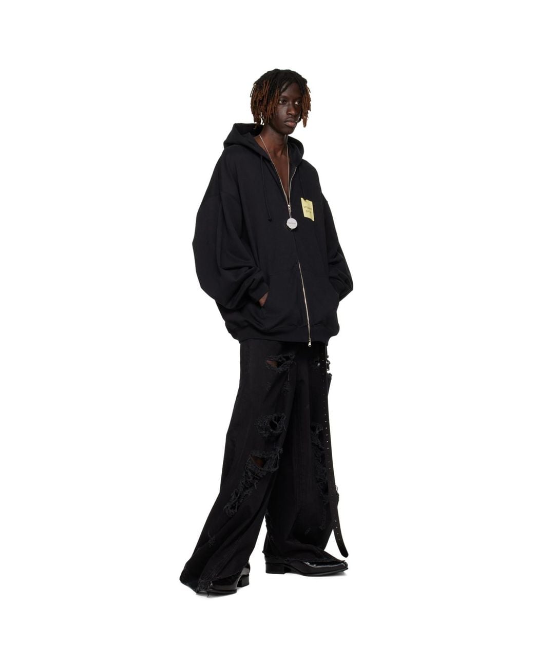 Vetements Black Pendant Necklace for men