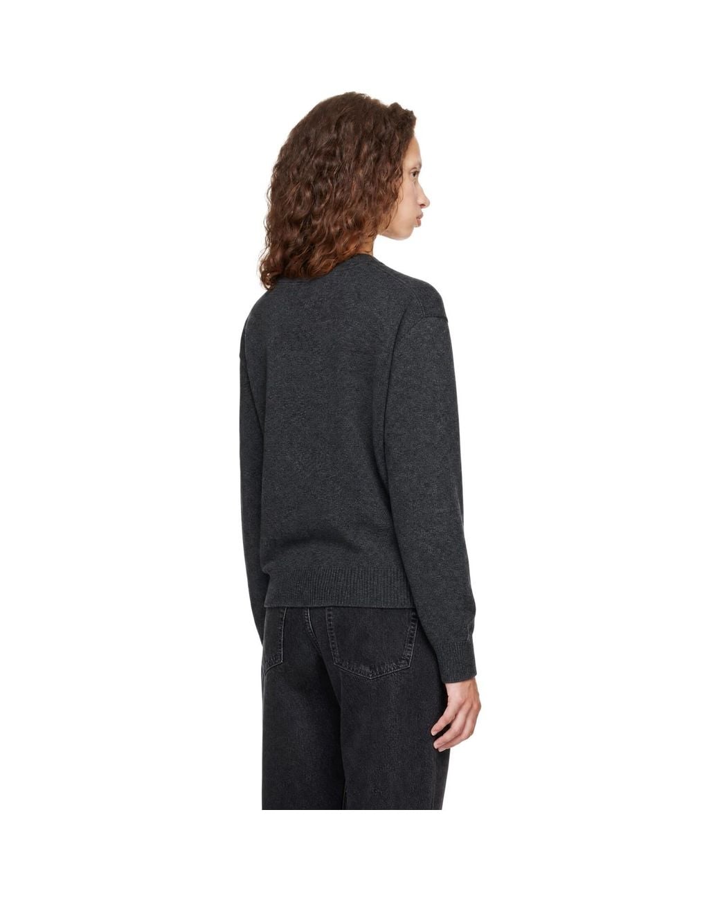 DUNST Black Cashmere V-Neck Sweater
