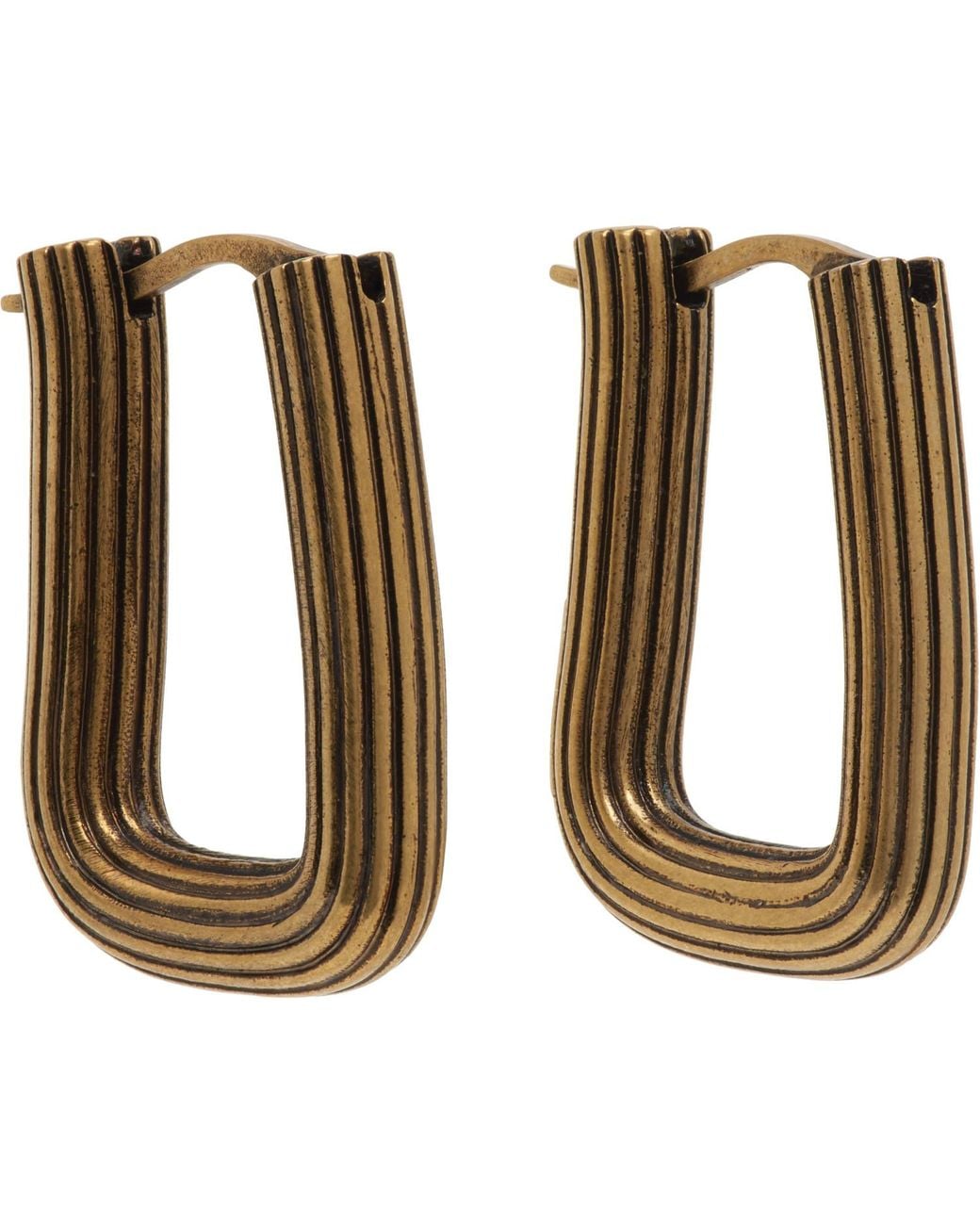Khaite White Santa Fe Rectangular Earrings
