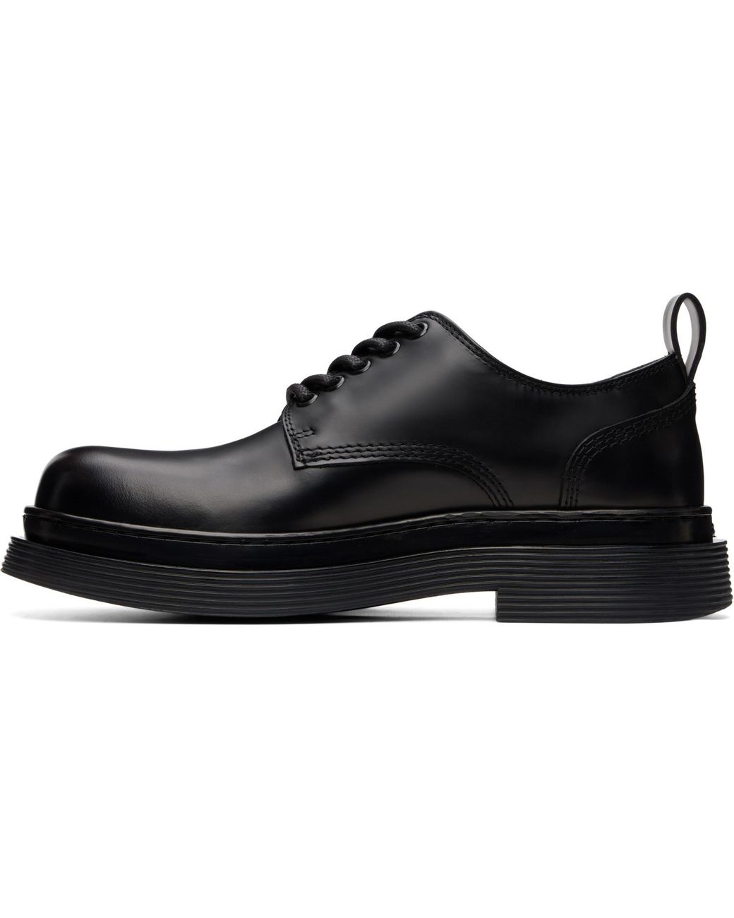 AMI Black Cow Leather Derbys for men