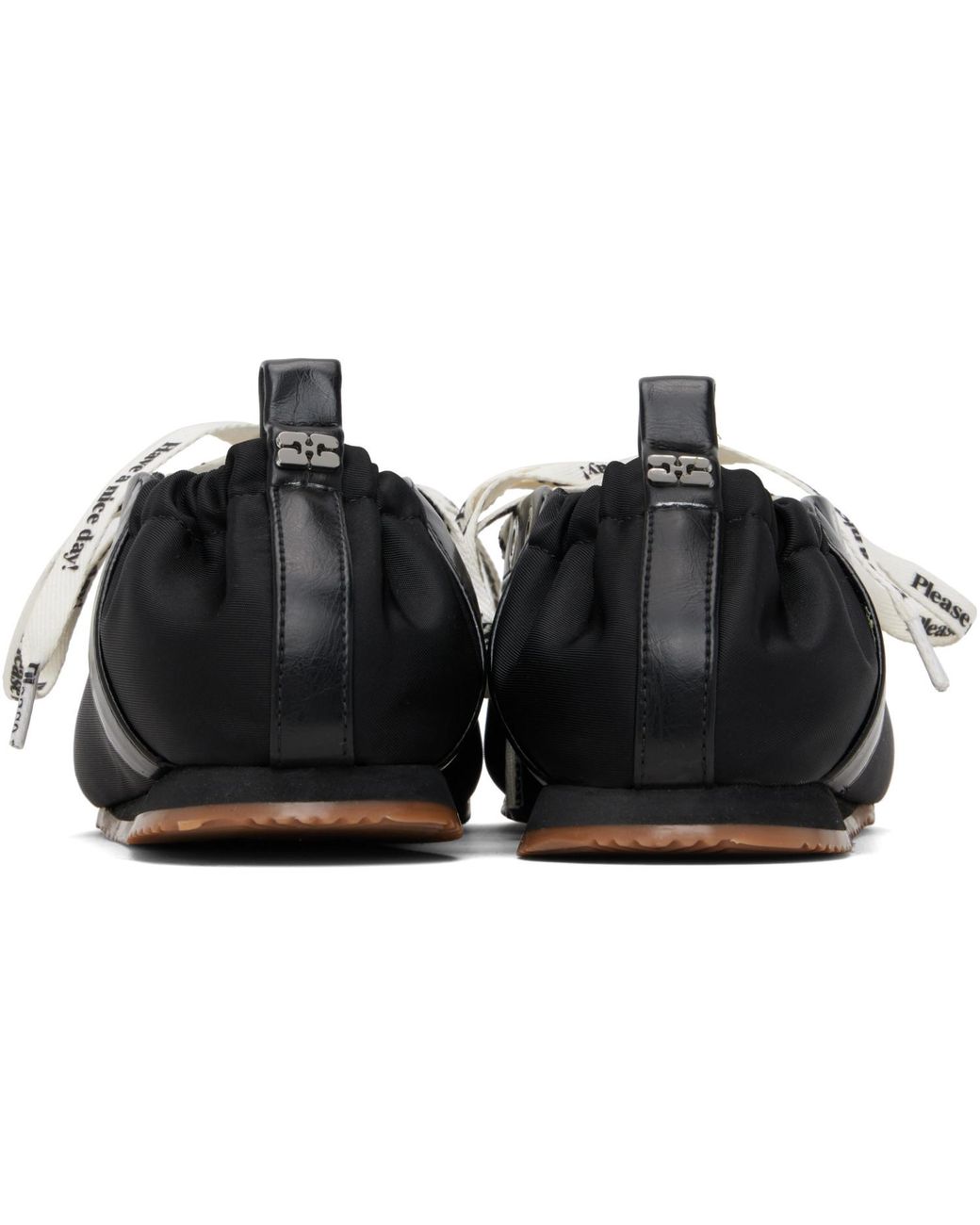 Ganni Black Sporty Ballerina Flats
