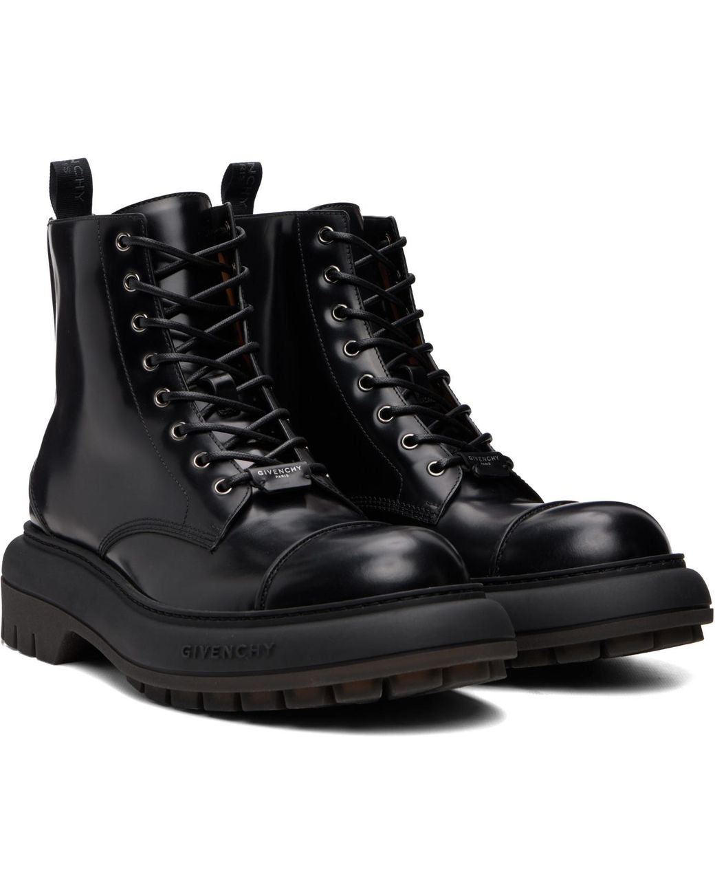 Givenchy Black Cargo' Leather Boots for men