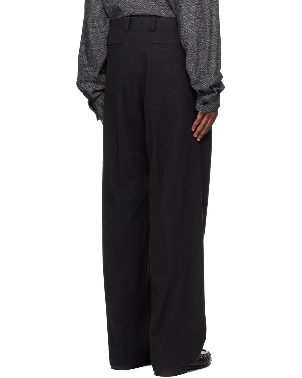 パンツ AURALEE BRUSHED SUPER FINE WOOL FLANNEL Auralee Brushed Super Fine Wool Flannel Slacks Ink Black