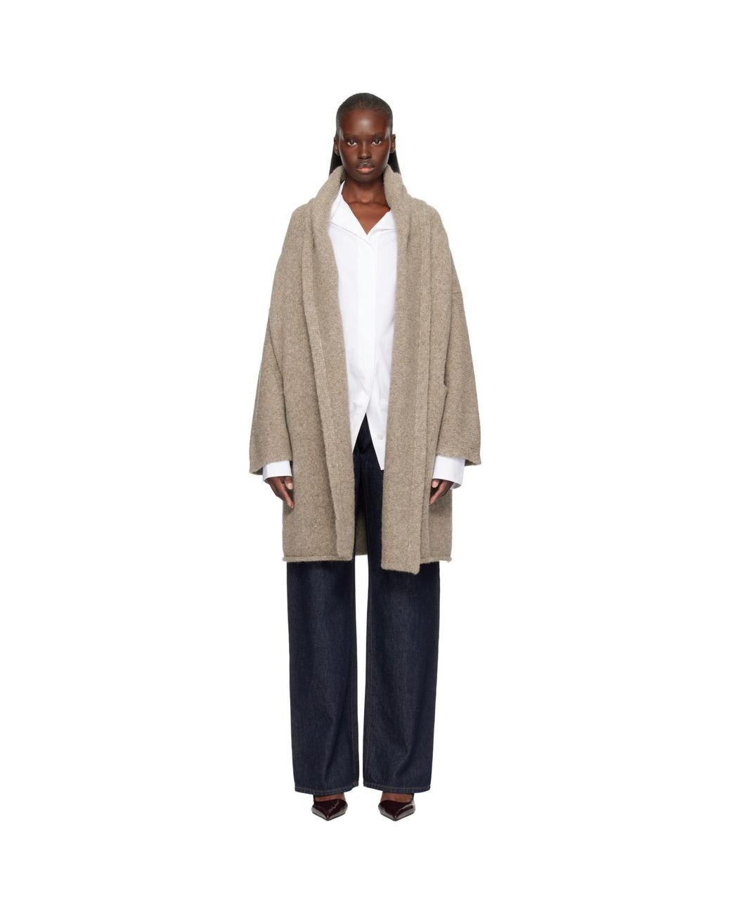 Lauren Manoogian Black Taupe Capote Coat