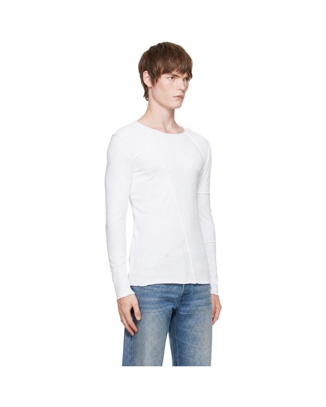 Dries Van Noten White Long Sleeve T-Shirt for men