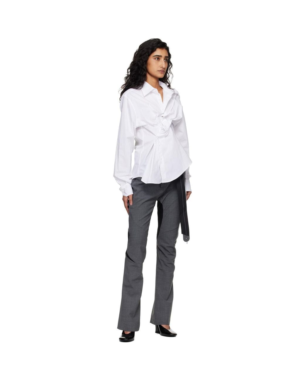 OTTOLINGER Black Slim Multiline Suit Trousers