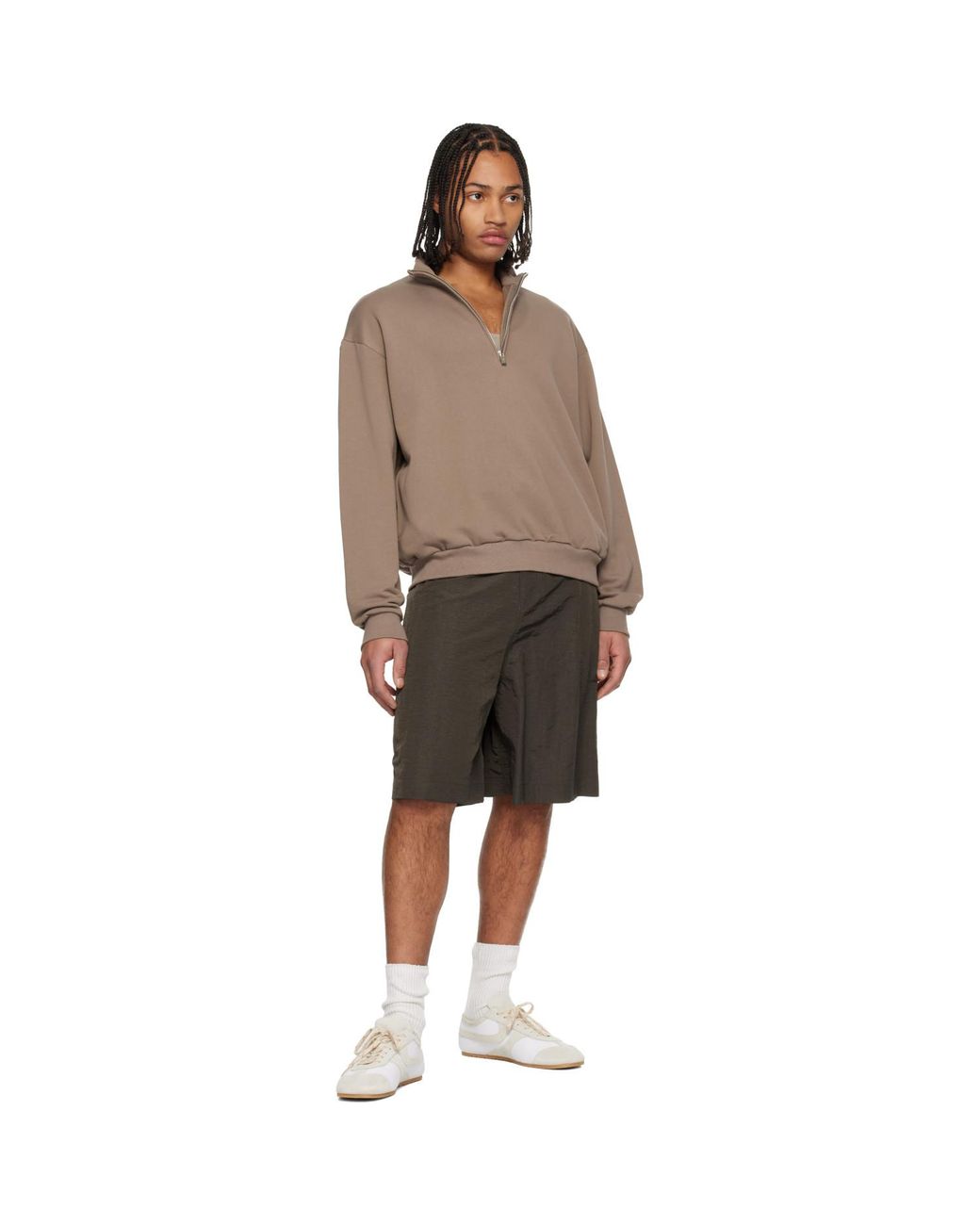 LE17SEPTEMBRE Brown Half-Zip Sweatshirt for men