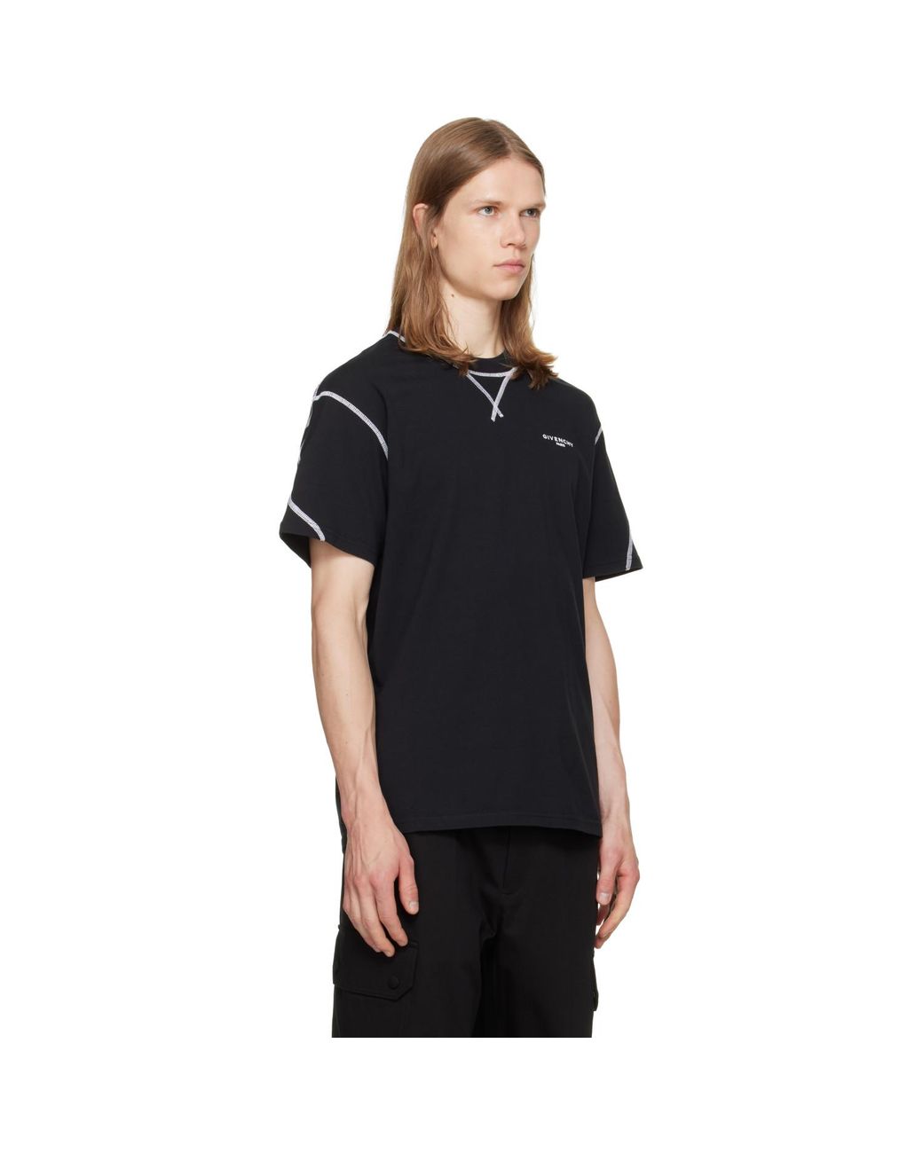 Givenchy Black Couture Seam T-Shirt for men