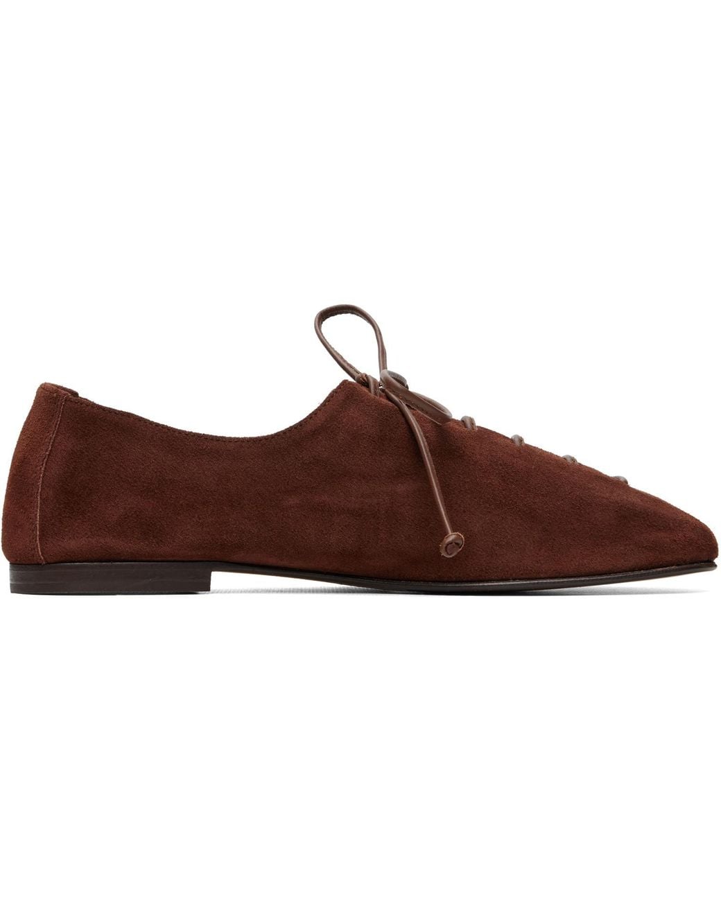 Hereu Brown Plegada Suede Oxfords