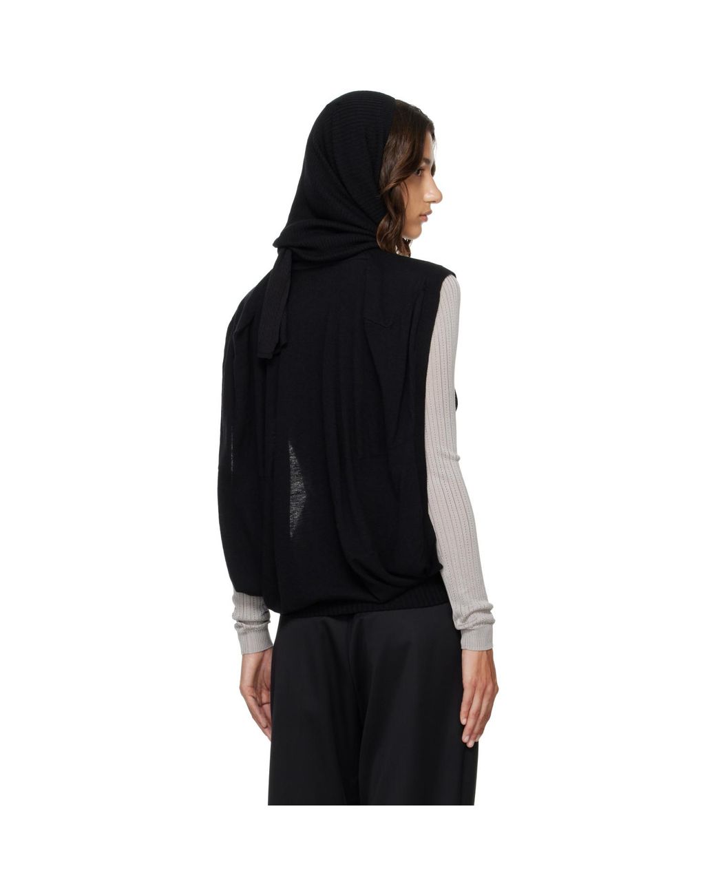 Kiko Kostadinov Black Guillemot Cocoon Cardigan