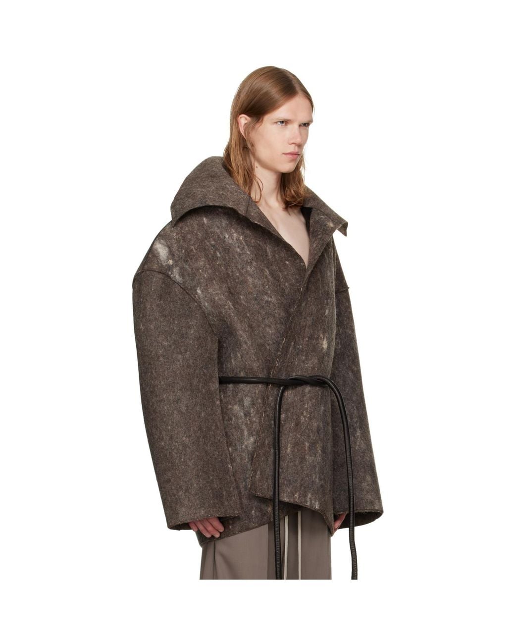 Rick Owens Brown Tower Dracucollar Jacket for men