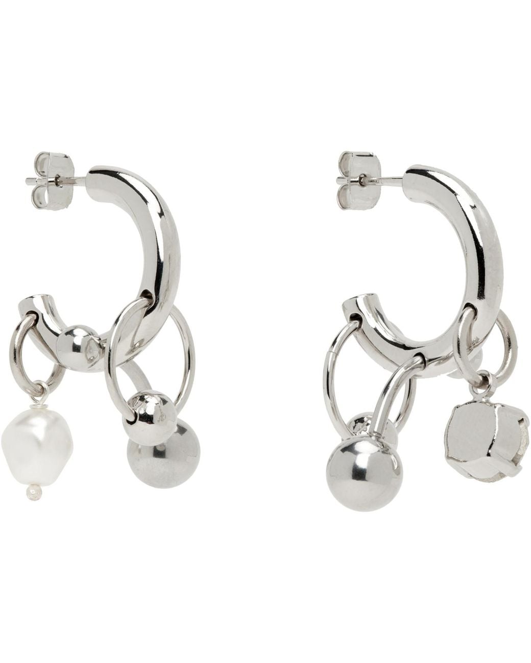 Justine Clenquet Black Ssense Exclusive Andrew Earrings