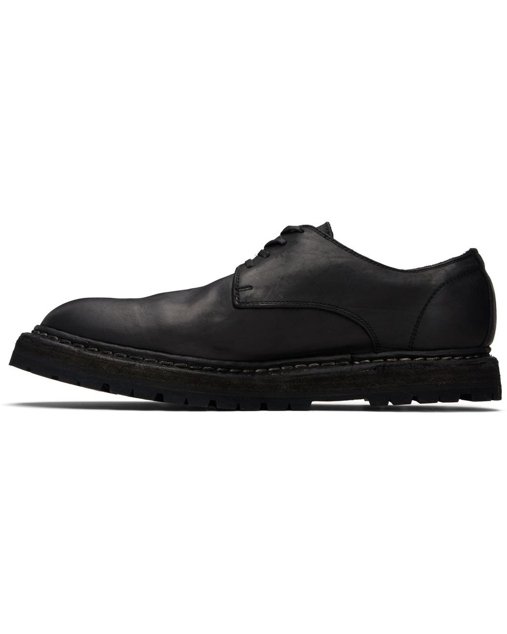 Guidi Black Soft Horse Leather 99 Derbys for men