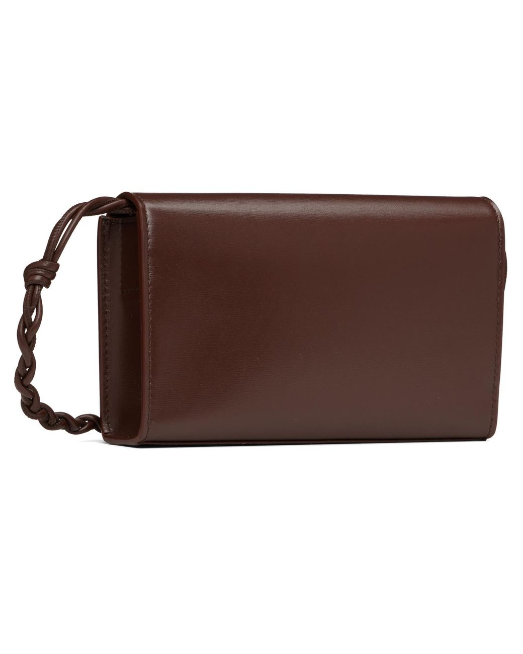 Jil Sander Brown Tangle Strap Wallet Bag