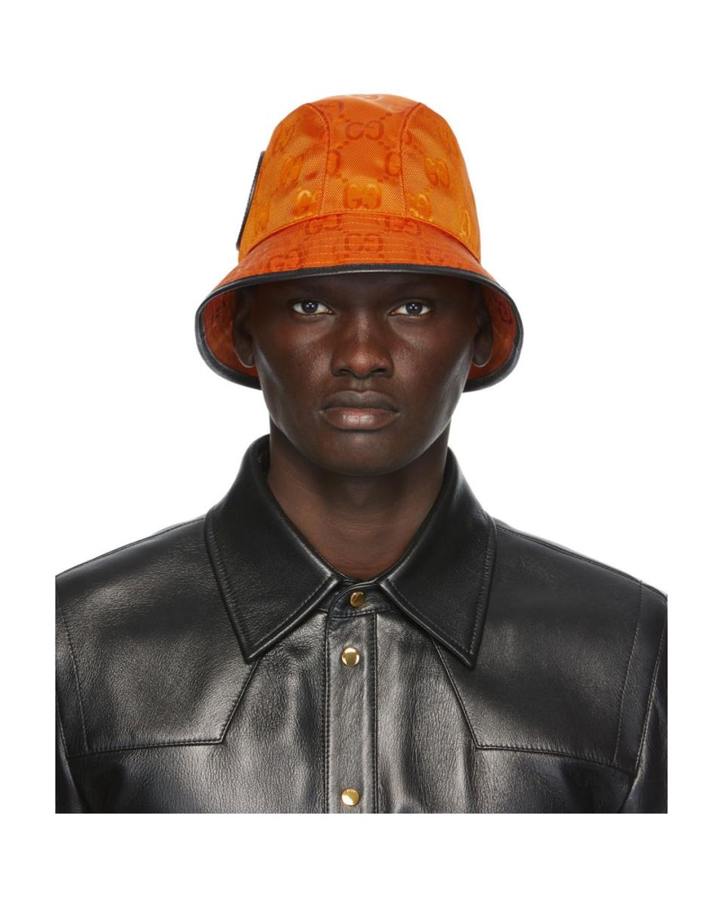 supreme orange bucket hat