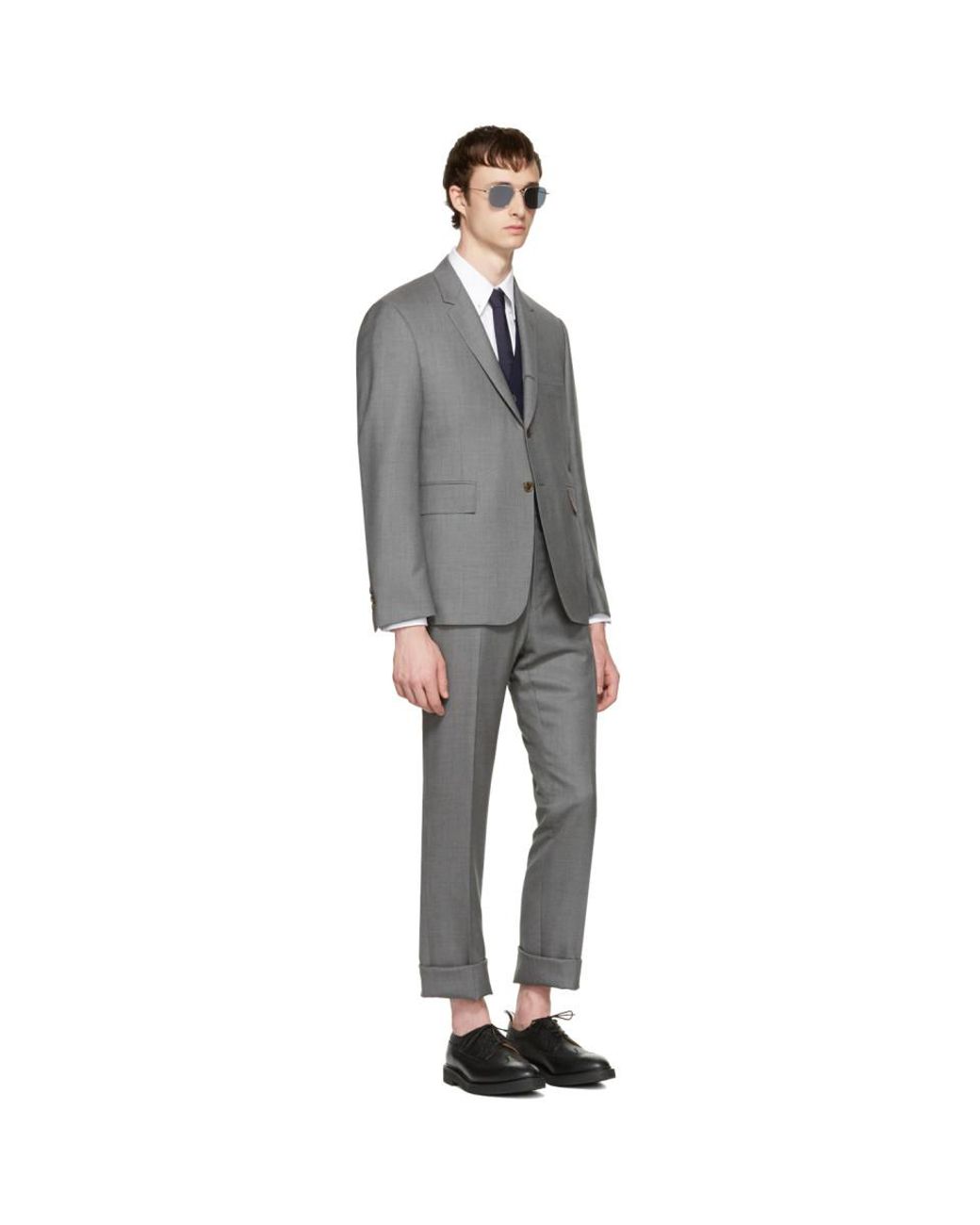 Thom Browne Silver Tb 907 Sunglasses in Metallic for Men Lyst