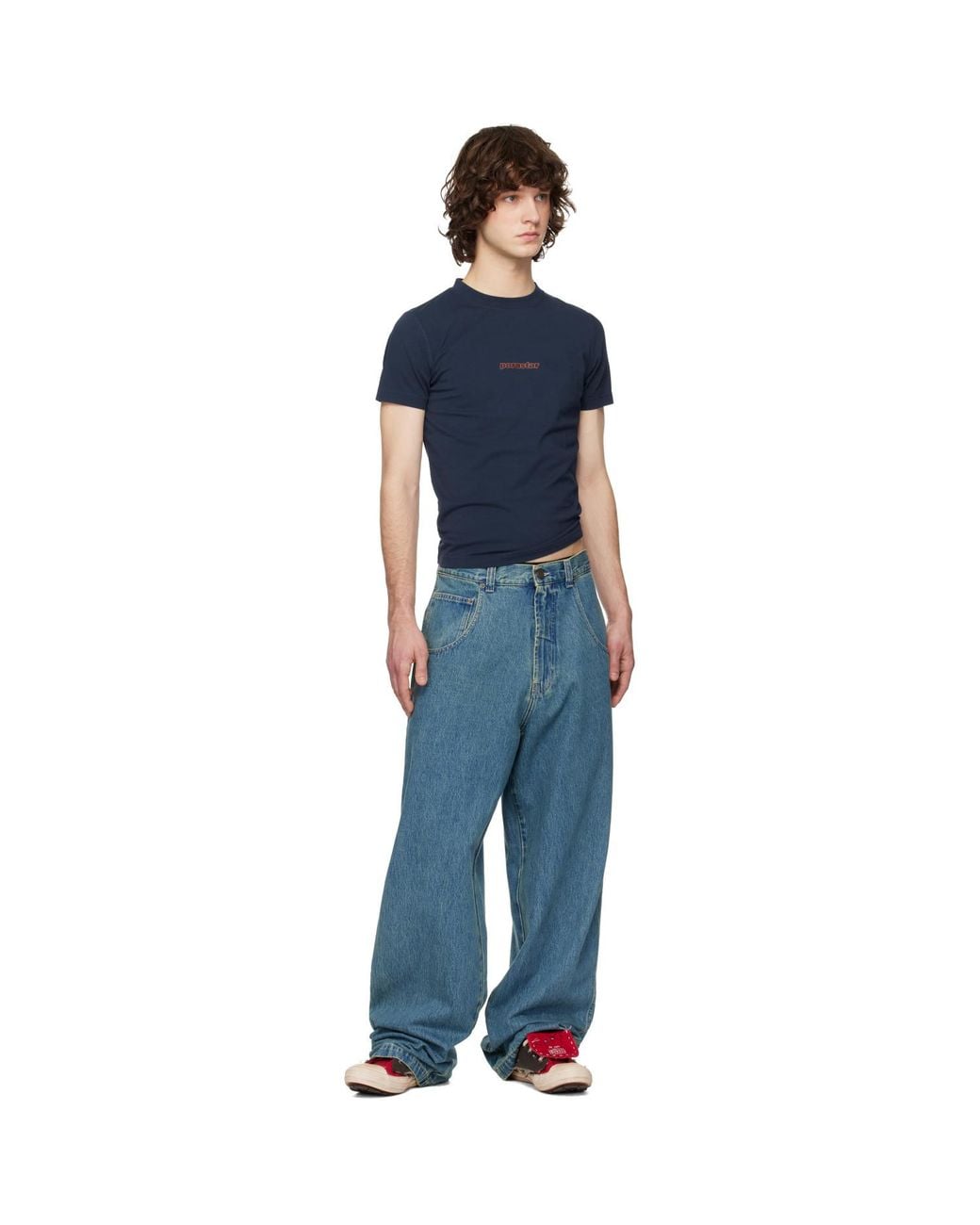 Vetements Blue 'Pornstar' Fitted T-Shirt for men
