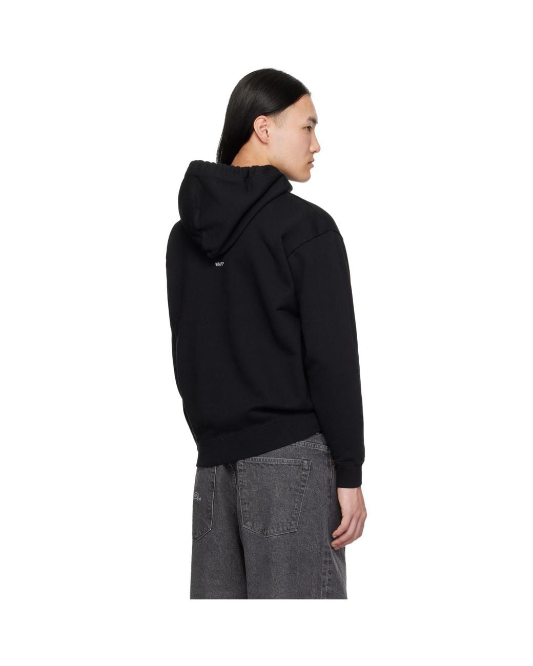 (w)taps Black Sign-Yd Hoodie for men