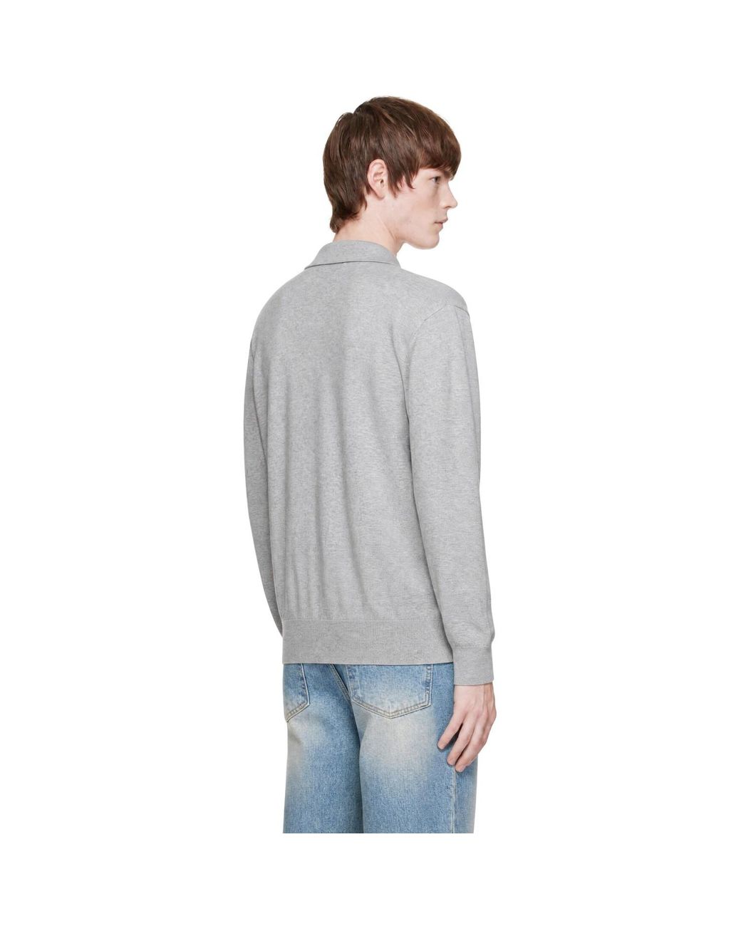 Carrera Gray Milton Long-Sleeve Polo for men