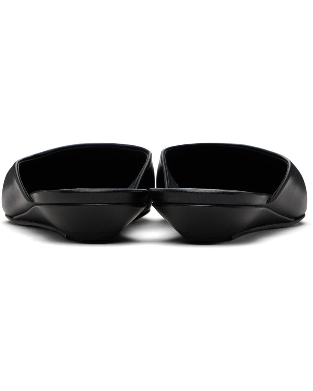 Loulou de Saison Black Diane Calf Leather Mule Flats