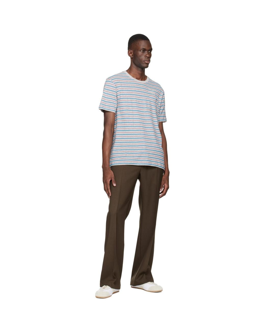 Stockholm Surfboard Club Brown Tailored Bootcut Trousers for men