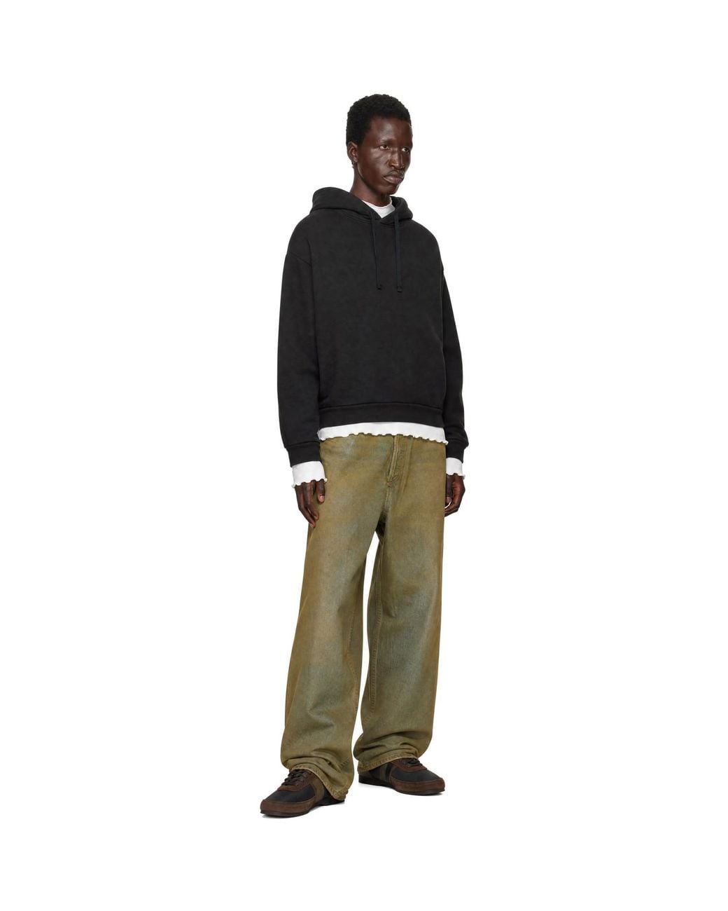 Agolde Black Salford Hoodie for men
