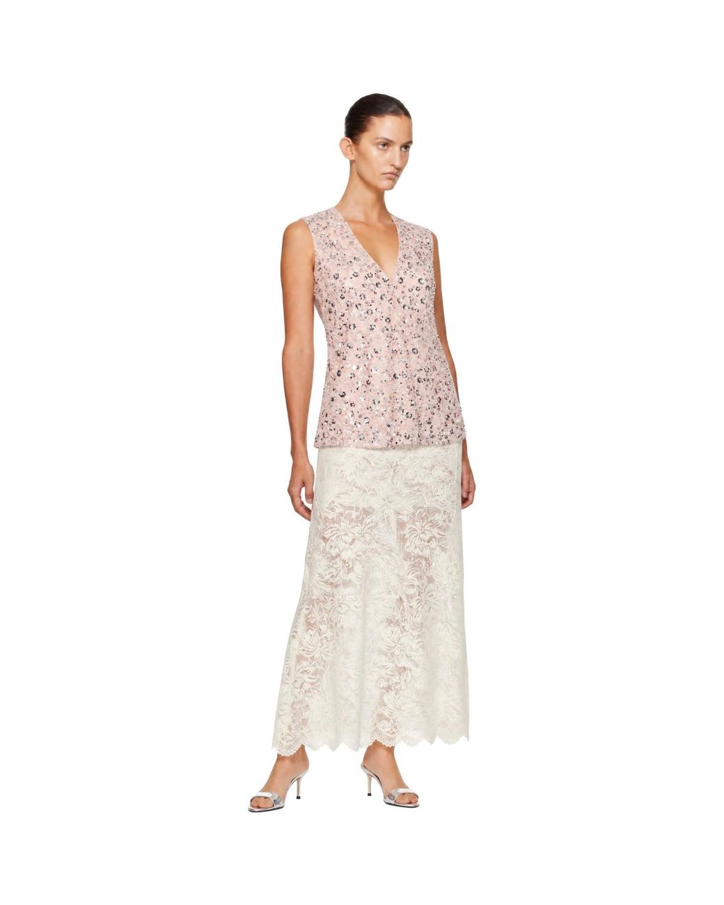 Rabanne Pink Sequinned Top