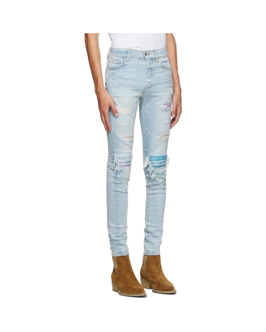 Amiri Denim Blue Watercolor Mx1 Jeans 