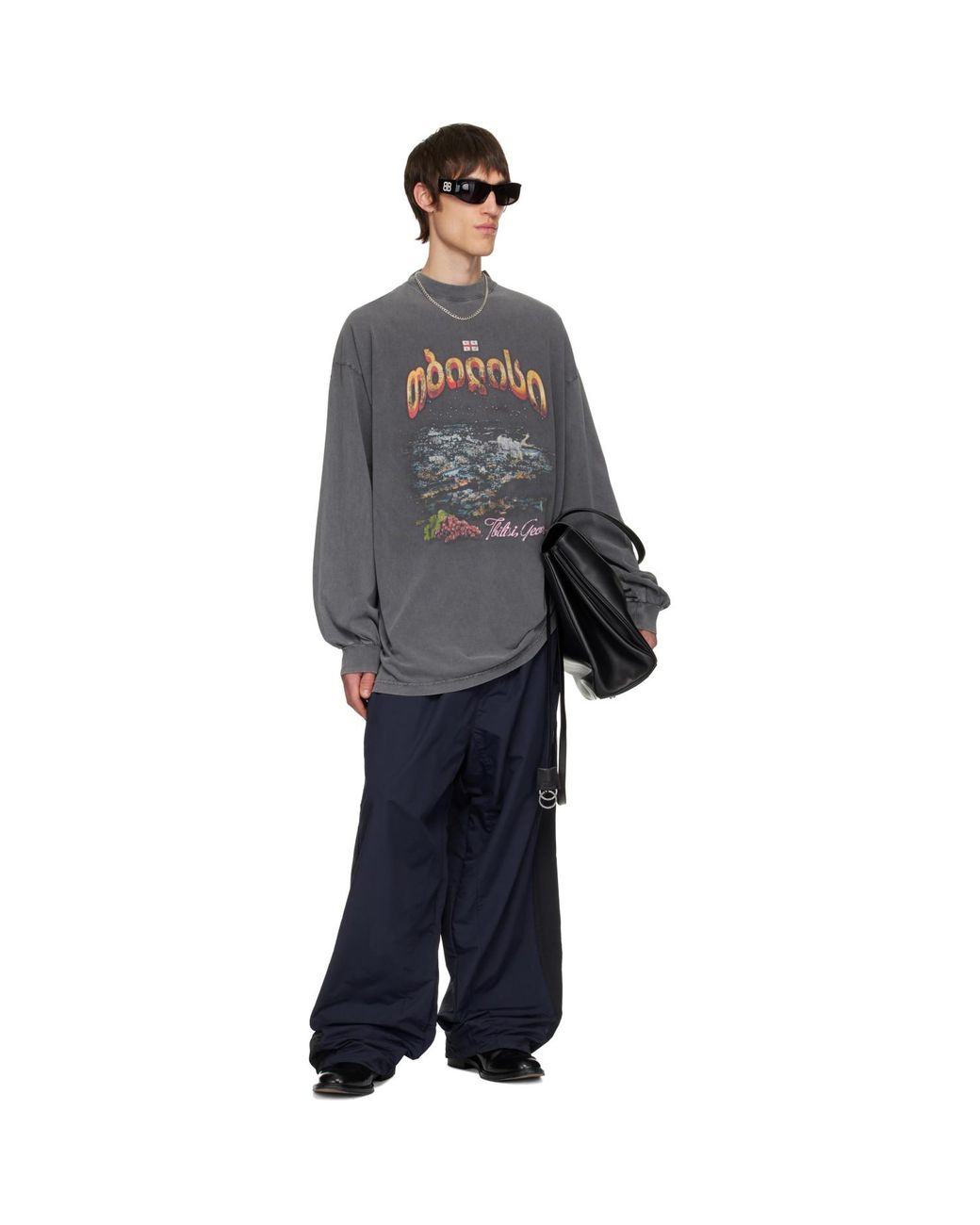 Balenciaga Multicolor Tblisi Long Sleeve T-Shirt for men