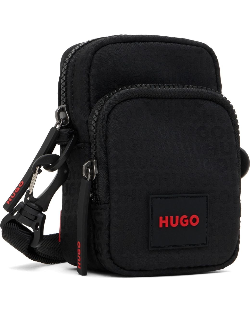 HUGO Black Logo Bag for men