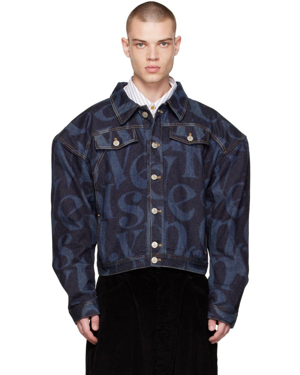 Vivienne Westwood Boxer Denim Jacket in Blue for Men | Lyst