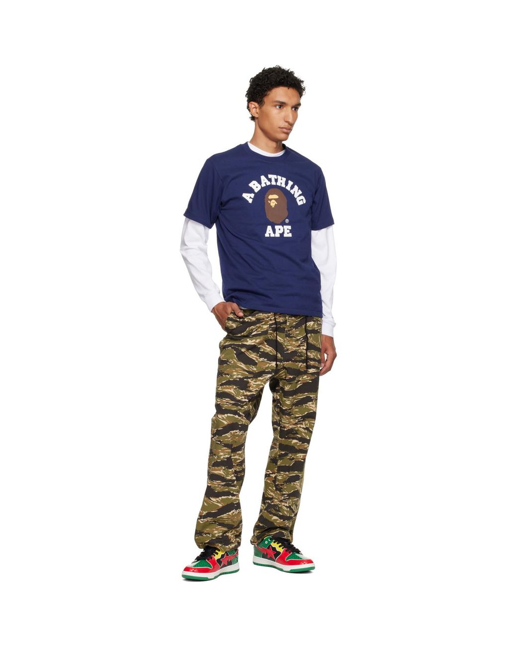 A Bathing Ape Gray Sk8 Sta #2 Sneakers for men